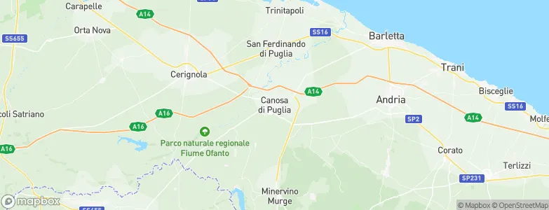 Canosa di Puglia, Italy Map