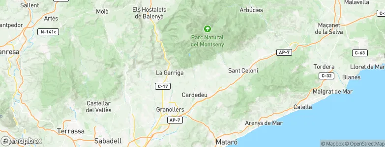 Cànoves i Samalús, Spain Map