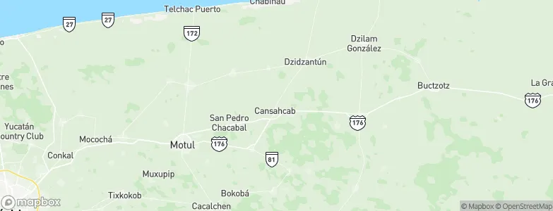 Cansahcab, Mexico Map