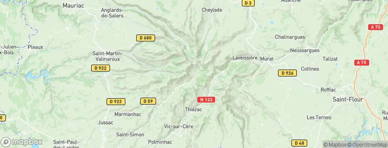 Cantal, France Map