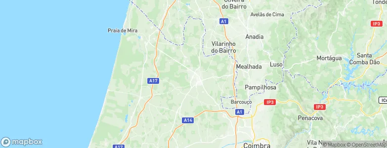 Cantanhede Municipality, Portugal Map