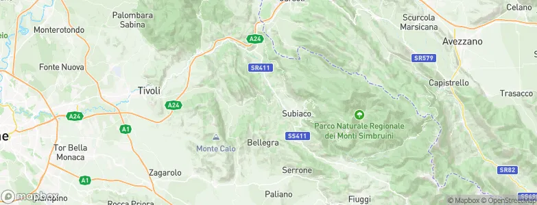 Canterano, Italy Map