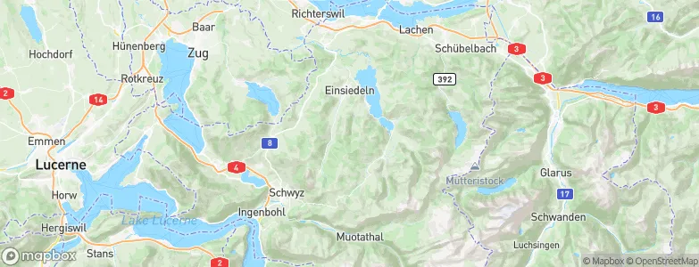 Canton of Schwyz, Switzerland Map