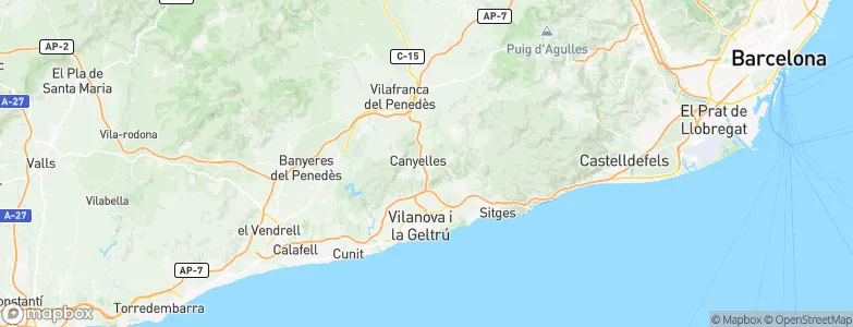 Canyelles, Spain Map