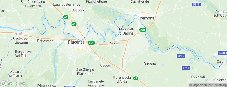Caorso, Italy Map