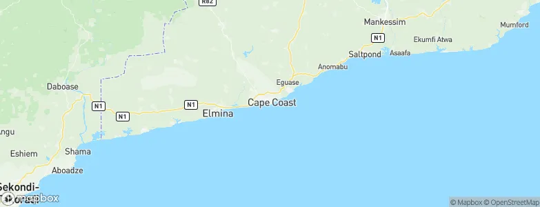Cape Coast, Ghana Map