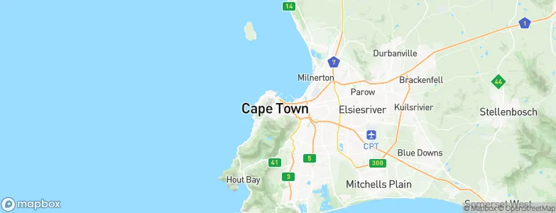 Cape Town, South Africa Map