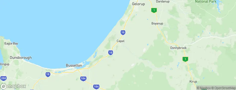 Capel, Australia Map