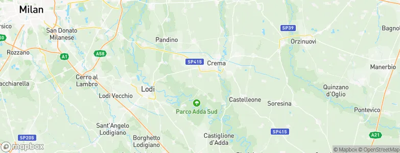 Capergnanica, Italy Map