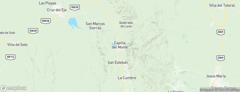 Capilla del Monte, Argentina Map