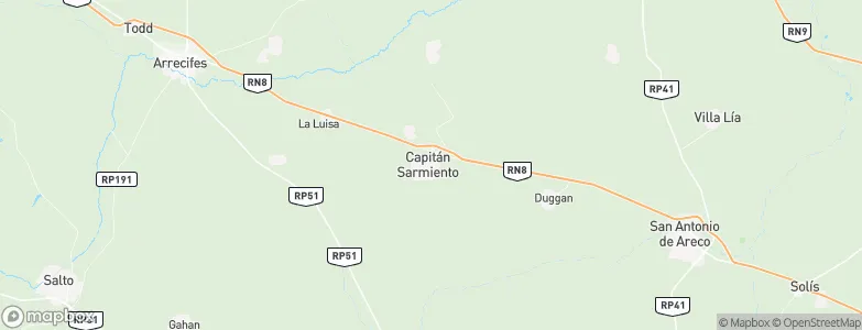 Capitán Sarmiento, Argentina Map