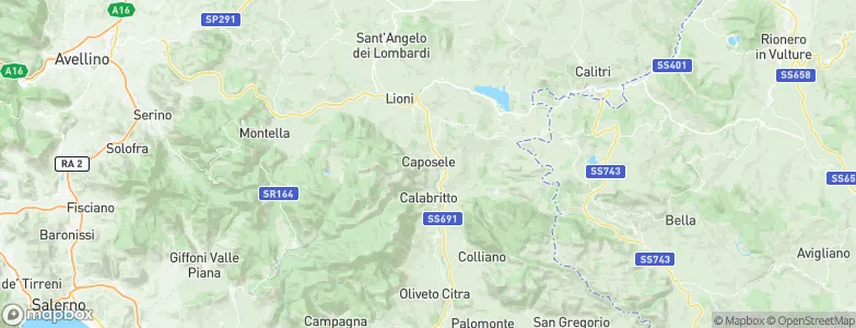Caposele, Italy Map