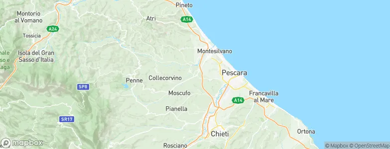 Cappelle sul Tavo, Italy Map