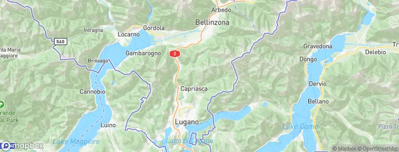 Capriasca, Switzerland Map