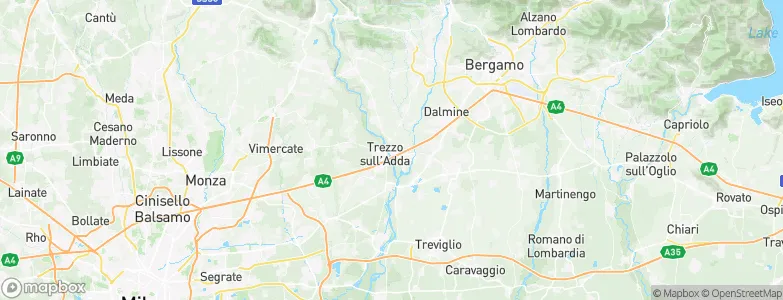 Capriate San Gervasio, Italy Map
