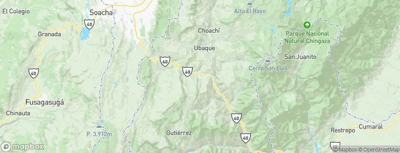 Cáqueza, Colombia Map