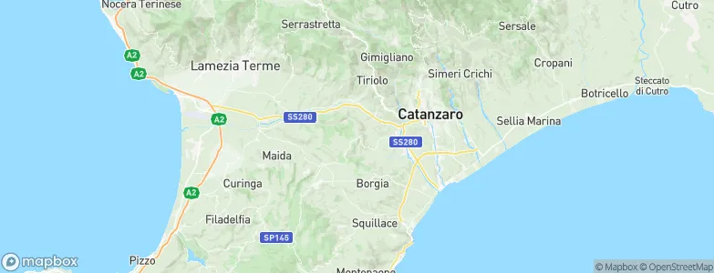 Caraffa di Catanzaro, Italy Map