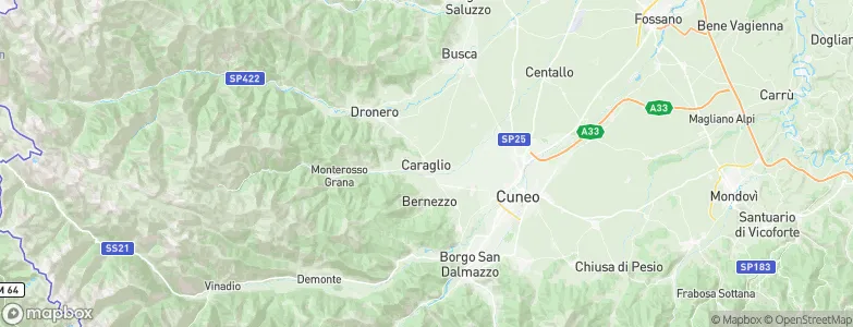 Caraglio, Italy Map