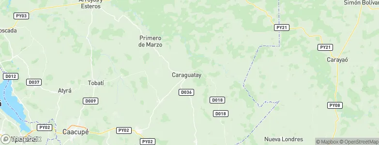 Caraguatay, Paraguay Map