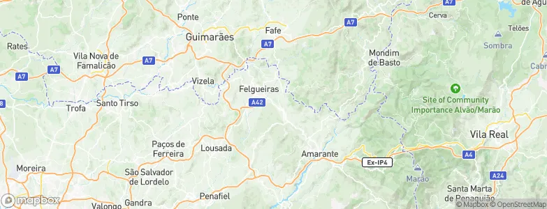 Caramos, Portugal Map
