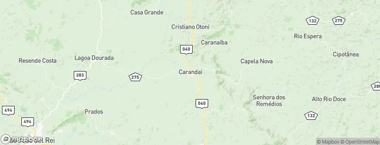 Carandaí, Brazil Map