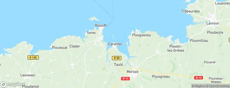 Carantec, France Map