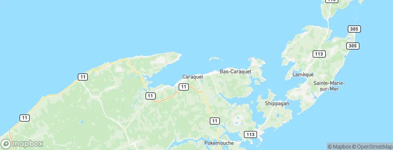 Caraquet, Canada Map