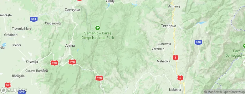 Caraş-Severin, Romania Map