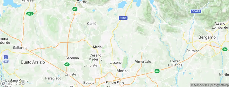 Carate Brianza, Italy Map