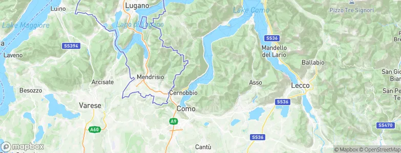 Carate Urio, Italy Map