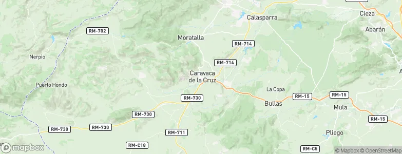 Caravaca, Spain Map