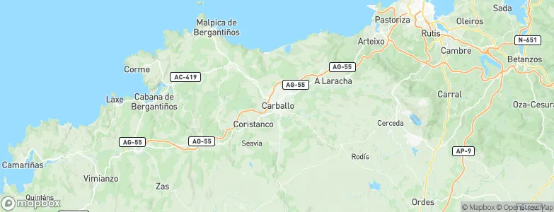Carballo, Spain Map