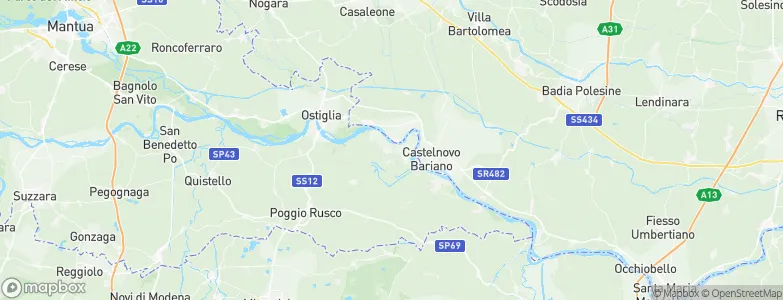 Carbonara di Po, Italy Map
