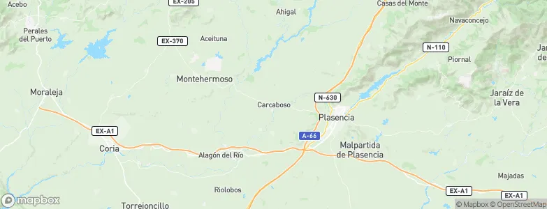 Carcaboso, Spain Map