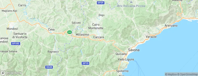 Carcare, Italy Map