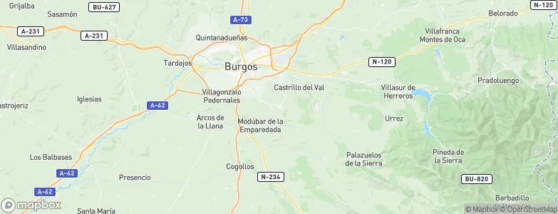 Carcedo de Burgos, Spain Map