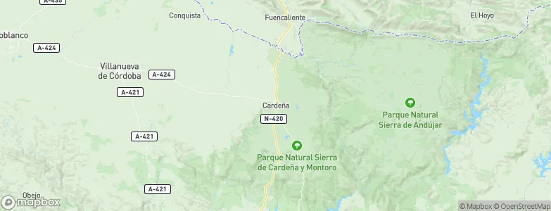 Cardeña, Spain Map