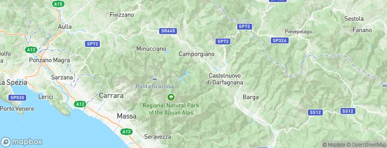 Careggine, Italy Map