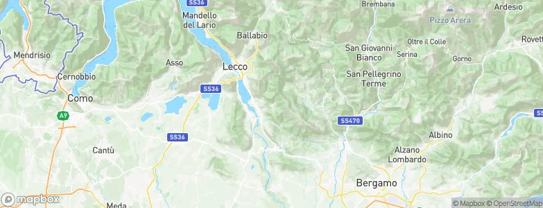 Carenno, Italy Map