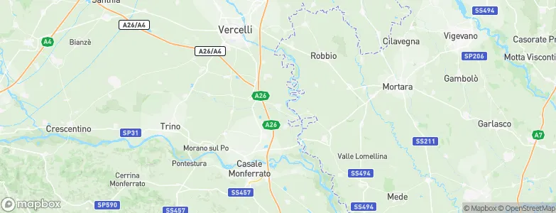 Caresana, Italy Map