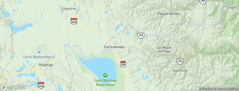 Carhuamayo, Peru Map