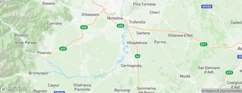 Carignano, Italy Map