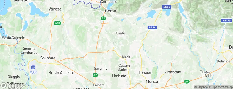 Carimate, Italy Map