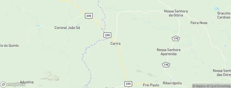 Carira, Brazil Map