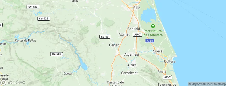 Carlet, Spain Map