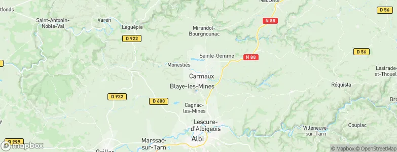 Carmaux, France Map