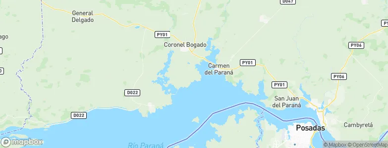 Carmen del Paraná, Paraguay Map