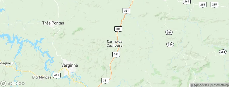 Carmo da Cachoeira, Brazil Map