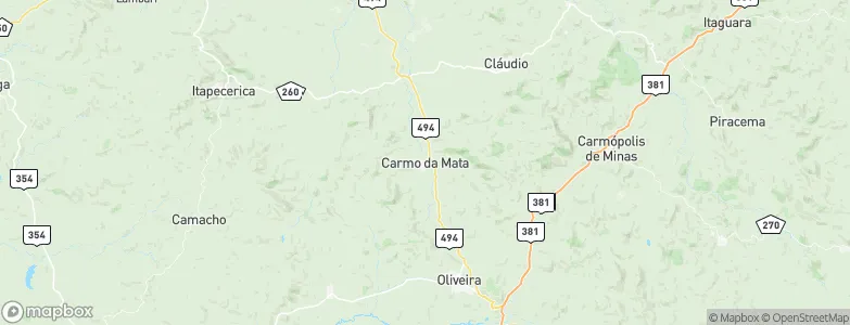 Carmo da Mata, Brazil Map