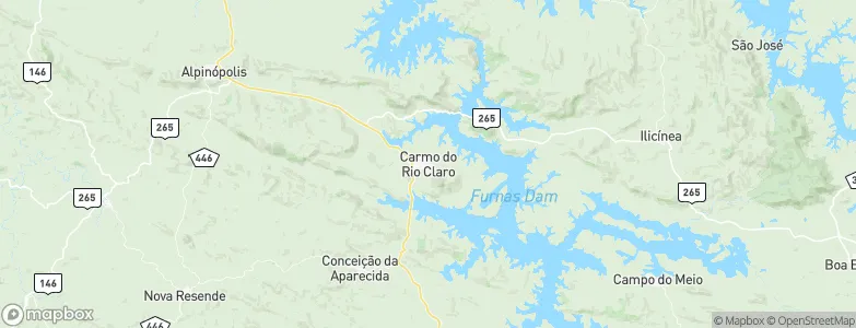 Carmo do Rio Claro, Brazil Map